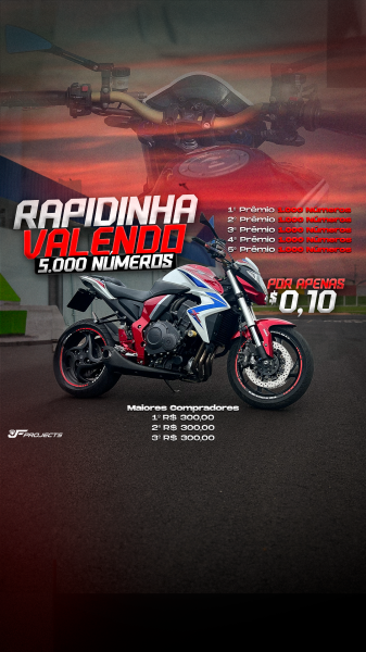 RAPIDINHA VALENDO 5.000 NÚMEROS DA CB1000r